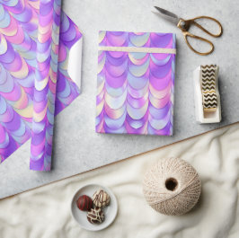 Papel De Regalo Escalas púrpura y azul Gradiente iridiscente