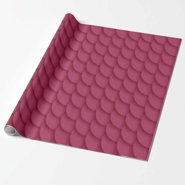 Papel De Regalo Escalas rojas modernas y simples de la sirena (Desenrollado)