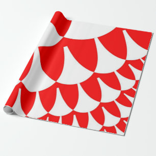 Papel De Regalo Escalas rojas y blancas