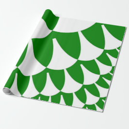 Papel De Regalo Escalas verdes y blancas