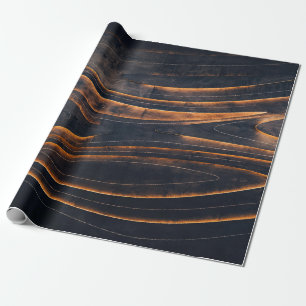 Papel De Regalo Escaleras de espiral negra y marrón