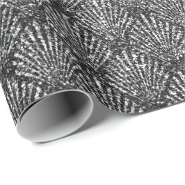 Papel De Regalo Escales Seashell Black Art Deco Gray Silver Purpur