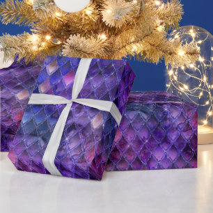 Papel De Regalo Escamas de Dragón Púrpura