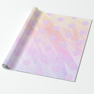 Papel De Regalo Escamas de Sirena Conchas Patrón Acuarela