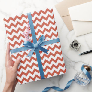 Papel De Regalo Escándalo blanco del patrón Chevron Zig Zag