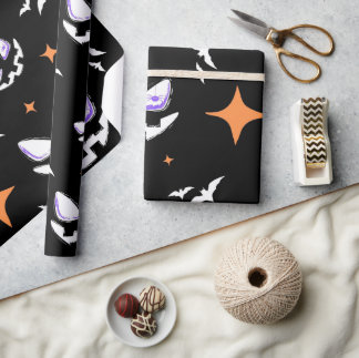 Papel De Regalo Escandaloso regalo de Halloween | Bruja vintage y 