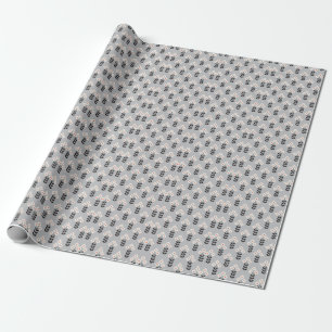 Papel De Regalo Escandinavo floral: diseño de patrones sin foco
