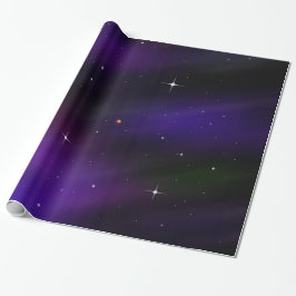 Papel De Regalo Escapada espacial con planetas y estrellas