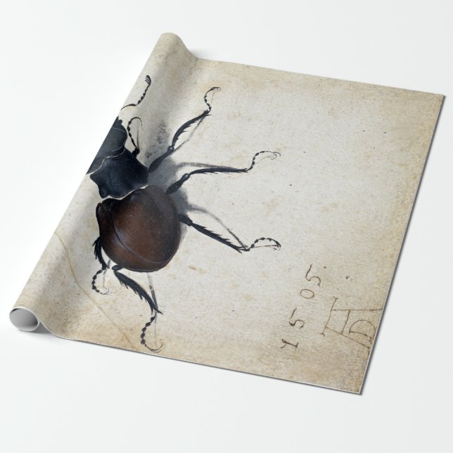 Papel De Regalo Escarabajo de macho de Albrecht Dürer (Desenrollado)