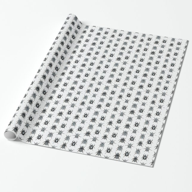 Papel De Regalo Escarabajos de Goliat (Desenrollado)