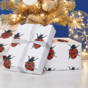 Papel De Regalo Escarabajos insectos Ladybug