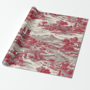Papel De Regalo Escena campestre de Toile Rojo