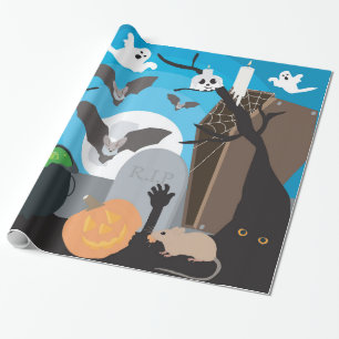 Papel De Regalo Escena de Halloween
