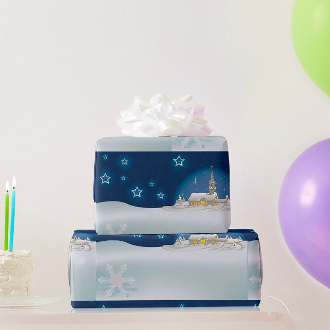 Papel De Regalo Escena de invierno de navidades (Subido por el creador)