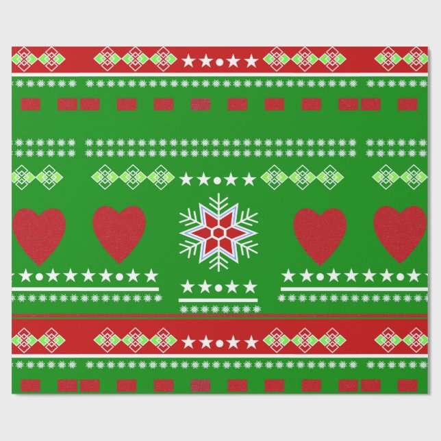 Papel De Regalo Escena de invierno escandinava (Superficie plana)