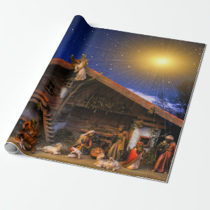 Papel De Regalo Escena de la Natividad