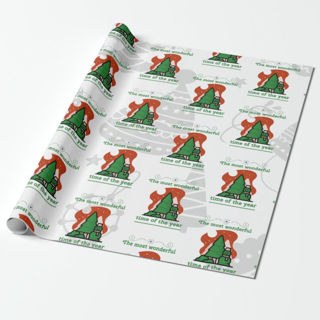 Papel De Regalo Escena de navidades (Desenrollado)