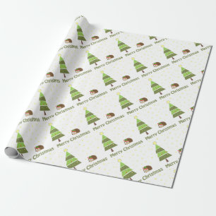 Papel De Regalo Escena de Navidades de Hedgehog
