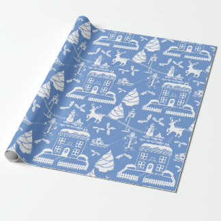 Papel De Regalo Escena de Navidades tradicionales personalizados
