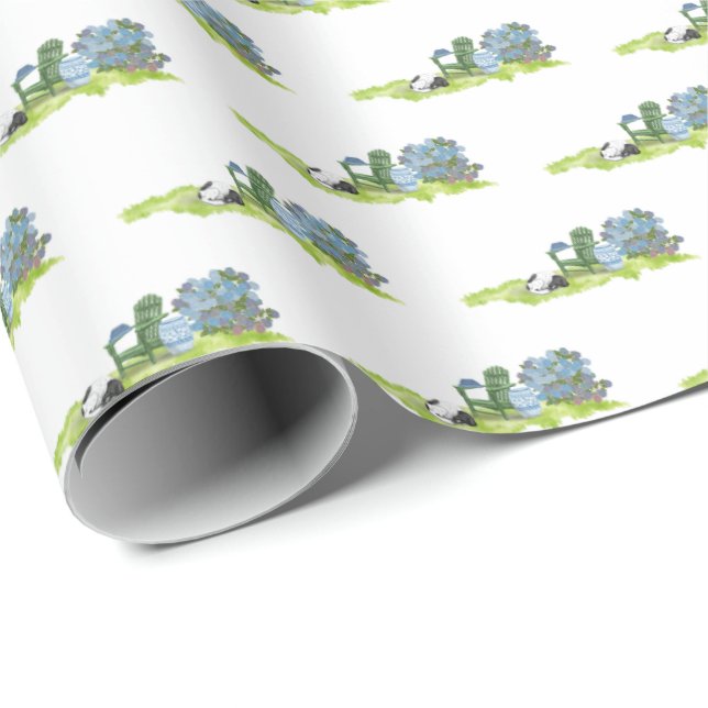 Papel De Regalo Escena de verano de Doris la Perra  (Esquina del rollo)