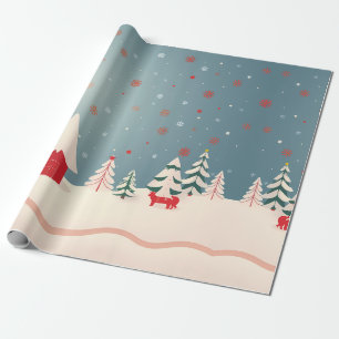 Papel De Regalo Escena De Winter Wonderland