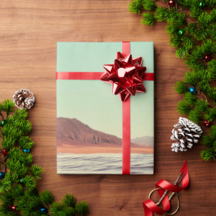 Papel De Regalo Escena Oceánica Surrealista con Ballenas y Coral