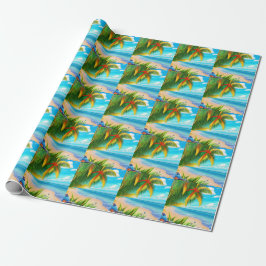 Papel De Regalo Escenario Tropical Beach Palm Tree
