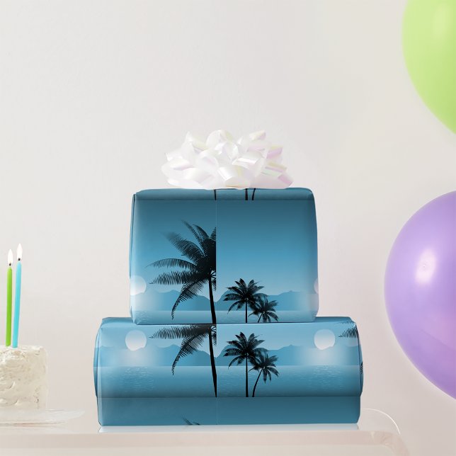 Papel De Regalo Escenario tropical nocturno (Subido por el creador)