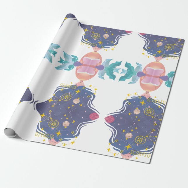 Papel De Regalo Escorpio de noviembre (Desenrollado)