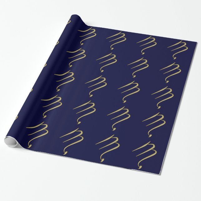 Papel De Regalo escorpio - oro (Desenrollado)