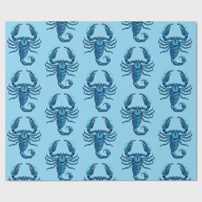 Papel De Regalo Escorpión (Superficie plana)