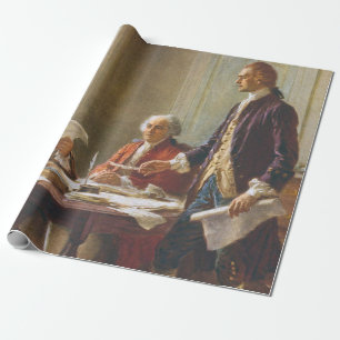 Papel De Regalo Escribiendo La Declaración De Independencia