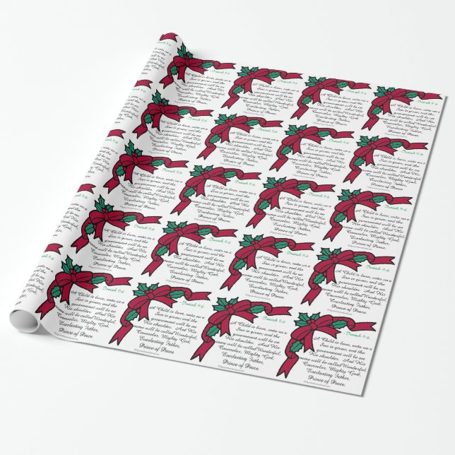 Papel De Regalo Escritura del navidad (Desenrollado)