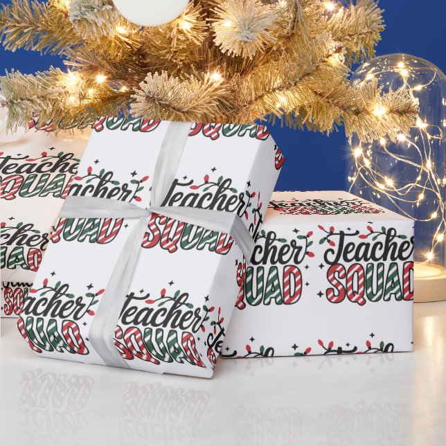 Papel De Regalo escuadrón de profesores de Navidad divertido parti (Vacaciones)