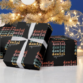 Papel De Regalo Escuadrón dental retro | Equipo dental | Personal 