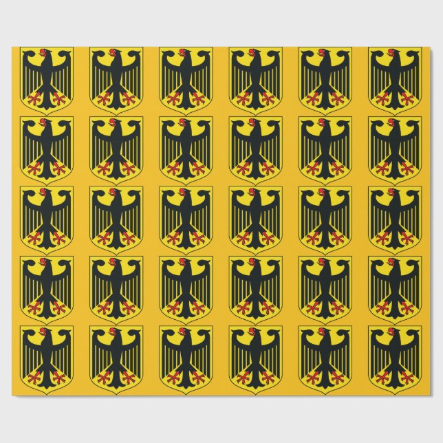 Papel De Regalo Escudo de Alemania (Superficie plana)