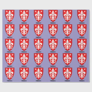 Papel De Regalo Escudo de Armas de Florencia Lily Arte Fino