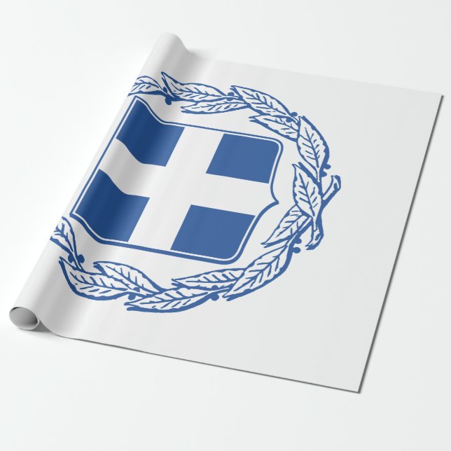 Papel De Regalo Escudo de armas de Grecia (Desenrollado)