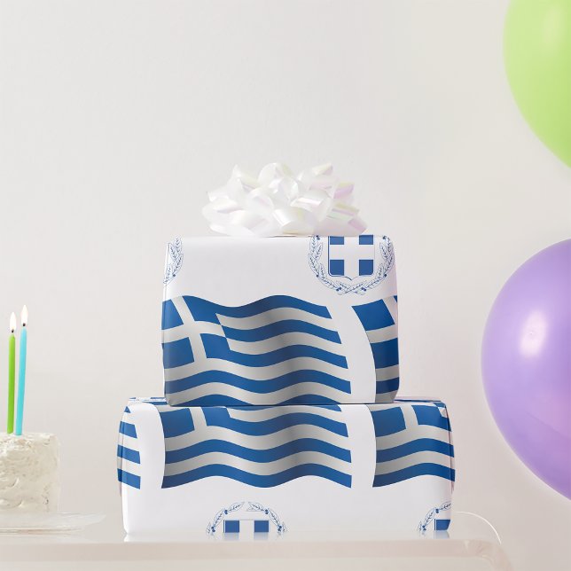 Papel De Regalo Escudo De Armas De La Bandera De Grecia (Subido por el creador)