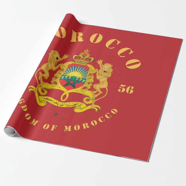 Papel De Regalo Escudo de armas de Marruecos (Desenrollado)
