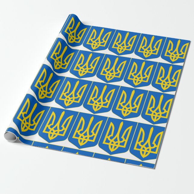 Papel De Regalo Escudo de armas de Ucrania (Desenrollado)