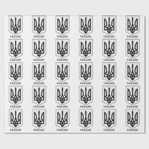 Papel De Regalo Escudo de Armas del Estado de Ucrania Arte Minimal