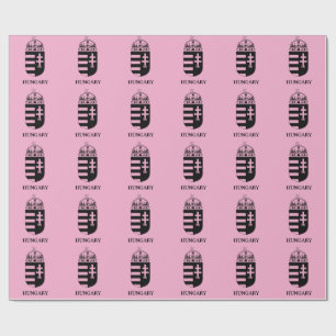 Papel De Regalo Escudo de Armas Húngaro Arte Monocromo Contemporán