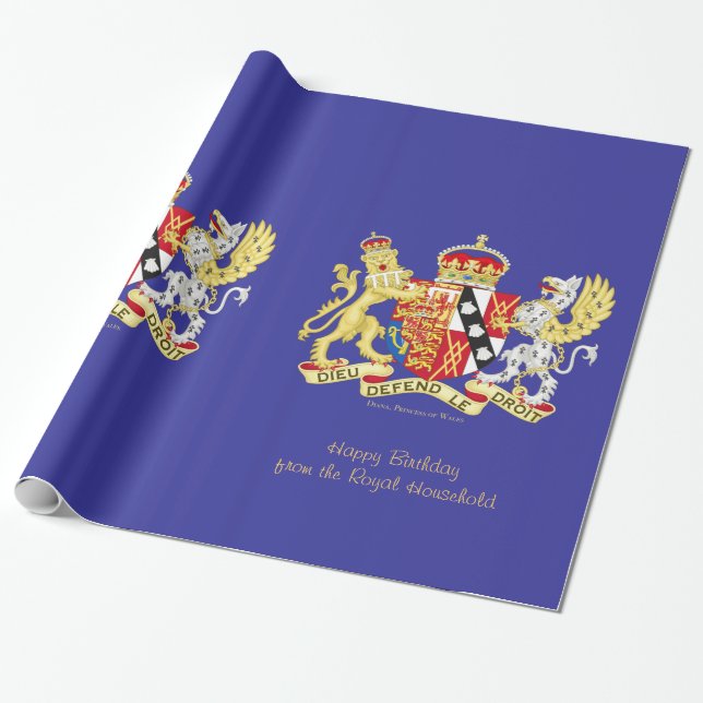 Papel De Regalo Escudo de armas, Princesa de Gales de Diana (Desenrollado)