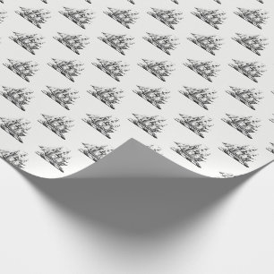 Papel De Regalo Escudo de barco clíper náutico vintage heráldico