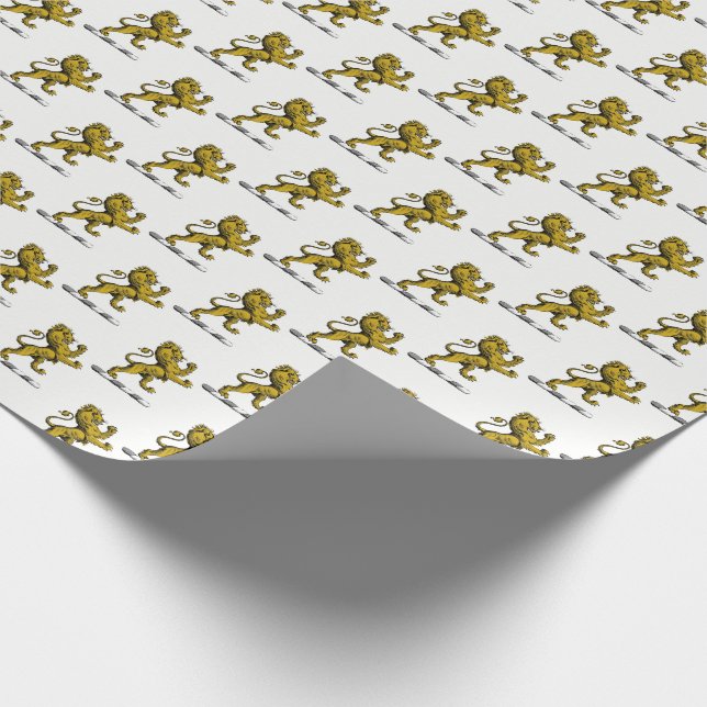 Papel De Regalo Escudo de pie de león heráldico Emblem C (Esquina)