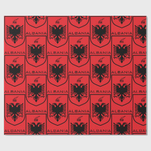 Papel De Regalo Escudo Nacional de Albania Patrimonio Tinta