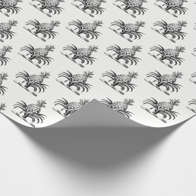 Papel De Regalo Escudo Preppy Heráldica de Cubierta de Piña (Esquina)