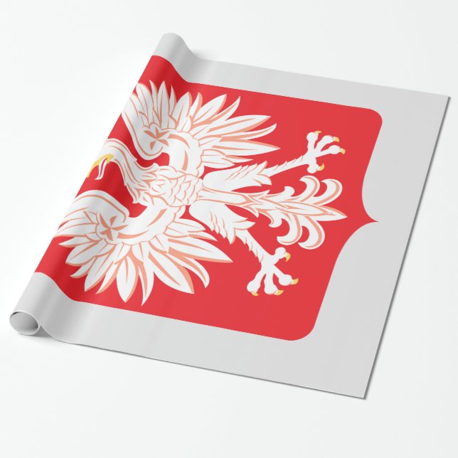 Papel De Regalo Escudo rojo de águila polaca (Desenrollado)