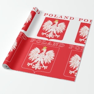 Papel De Regalo Escudo rojo del águila de Polonia